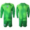 Conjunto (Camiseta+Pantalón Corto) Portero Manga Larga Inglaterra Mundial 2022 Verde - Niño